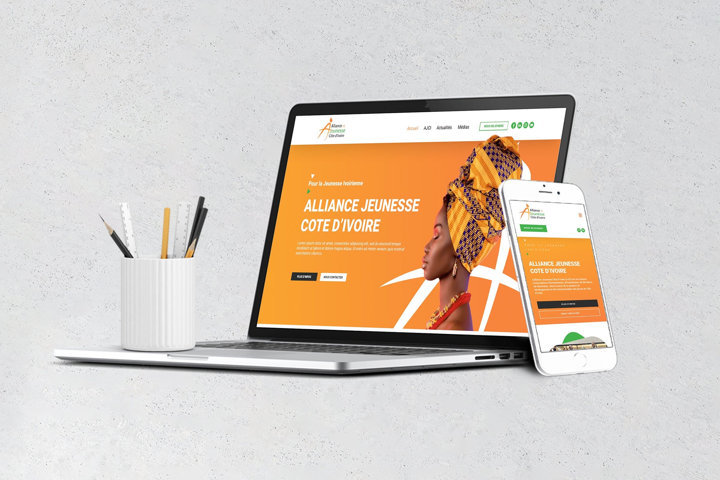 Site web Alliance Jeunesse Côte d’Ivoire